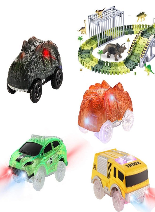 Save Unicorn Tracks Cars Only Replacement, Track Cars for Tracks Glow in The Dark, Racing Car Tracks Accessories with Flashing LED Lights, Compatible with Magic Tracks for Kids Boys and Girls(4pack) - Image 4